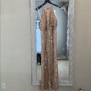 Rose Gold Sequin Alana Donna Morgan Dress size 8